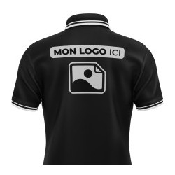 Polo + impression photo devant et ecriture au dos